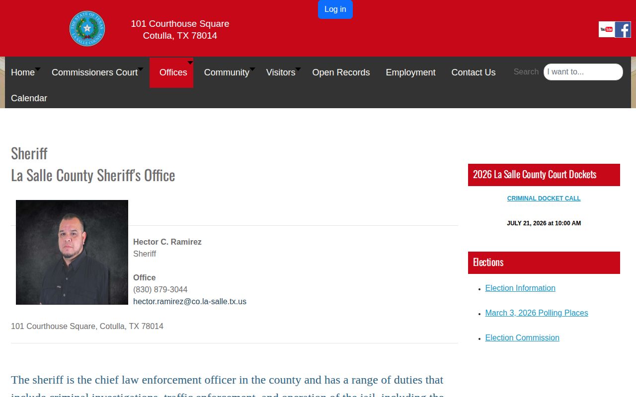 La Salle County sheriff channel for release mugshot records